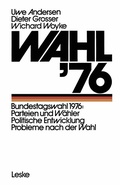 Cover: Wahl '76 - VS Verlag f&uuml;r Sozialwissenschaften