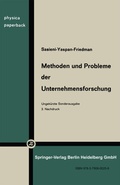 Cover: Methoden und Probleme der Unternehmensforschung - Physica