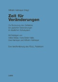 Cover: Zeit f&uuml;r Ver&auml;nderungen - VS Verlag f&uuml;r Sozialwissenschaften
