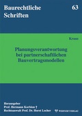 Cover: Planungverantwortung bei partnerschaftlichen Bauvertragsmodellen - Werner