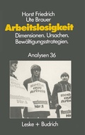 Cover: Arbeitslosigkeit - Dimensionen, Ursachen und Bew&auml;ltigungsstrategien - VS Verlag f&uuml;r Sozialwissenschaften