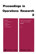 Cover: Vortr&auml;ge der Jahrestagung 1972 DGOR / Papers of the Annual Meeting 1972 - Physica