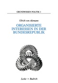 Cover: Organisierte Interessen in der Bundesrepublik - VS Verlag f&uuml;r Sozialwissenschaften