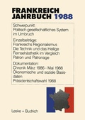 Cover: Frankreich-Jahrbuch 1988 - VS Verlag f&uuml;r Sozialwissenschaften