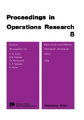 Cover: Papers of the 8th DGOR Annual Meeting / Vortr&auml;ge der 8. DGOR Jahrestagung - Physica