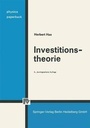 Cover: Investitionstheorie - Springer