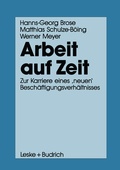 Cover: Arbeit auf Zeit - VS Verlag f&uuml;r Sozialwissenschaften