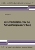 Cover: Entscheidungsregeln zur Abweichungsauswertung - Physica