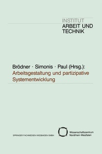 Enlarge image Cover: Arbeitsgestaltung und partizipative Systementwicklung - VS Verlag für Sozialwissenschaften