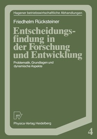Abbildung von: Entscheidungsfindung in der Forschung und Entwicklung - Physica