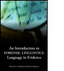Cover: An Introduction to Forensic Linguistics - Routledge