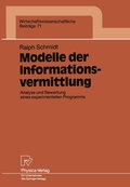Cover: Modelle der Informationsvermittlung - Physica