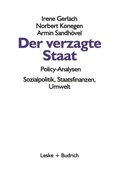 Cover: Der verzagte Staat - Policy-Analysen - VS Verlag f&uuml;r Sozialwissenschaften