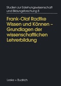 Cover: Wissen und K&ouml;nnen - VS Verlag f&uuml;r Sozialwissenschaften