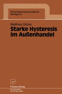 Abbildung von: Starke Hysteresis im Außenhandel - Physica