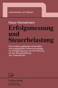 Cover: Erfolgsmessung und Steuerbelastung - Physica