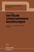 Cover: Vertikale Unternehmensbeziehungen - Physica