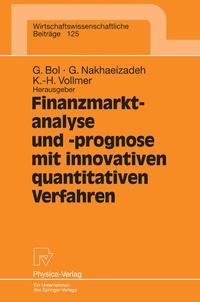 Abbildung von: Finanzmarktanalyse und- prognose mit innovativen quantitativen Verfahren - Physica