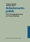 Cover: Arbeitsmarktpolitik - VS Verlag f&uuml;r Sozialwissenschaften