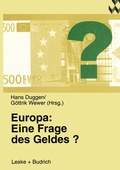 Cover: Europa: Eine Frage des Geldes? - VS Verlag f&uuml;r Sozialwissenschaften
