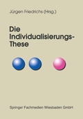 Cover: Die Individualisierungs-These - VS Verlag f&uuml;r Sozialwissenschaften