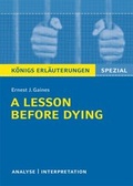 Cover: A Lesson Before Dying von Ernest J. Gaines. Textanalyse und Interpretation. - Bange, C