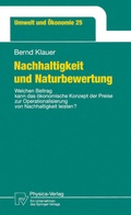 Cover: Nachhaltigkeit und Naturbewertung - Physica