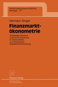 Enlarge image Cover: Finanzmarktökonometrie - Physica