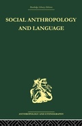 Cover: Social Anthropology and Language - Routledge