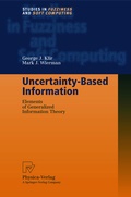 Cover: Uncertainty-Based Information - Physica