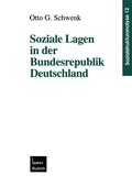 Cover: Soziale Lagen in der Bundesrepublik Deutschland - VS Verlag f&uuml;r Sozialwissenschaften