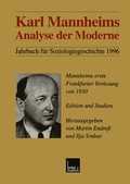 Cover: Karl Mannheims Analyse der Moderne - VS Verlag f&uuml;r Sozialwissenschaften