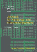 Cover: Jahrbuch f&uuml;r Handlungs- und Entscheidungstheorie - VS Verlag f&uuml;r Sozialwissenschaften