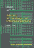 Cover: Jahrbuch f&uuml;r Handlungs- und Entscheidungstheorie - VS Verlag f&uuml;r Sozialwissenschaften