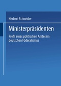 Cover: Ministerpr&auml;sidenten - VS Verlag f&uuml;r Sozialwissenschaften