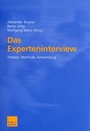 Cover: Das Experteninterview - VS Verlag für Sozialwissenschaften