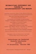 Cover: Beobachtung, Experiment und Theorie in Naturwissenschaft und Medizin - Wissenschaftliche Verlagsgesellschaft
