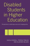 Cover: Disabled Students in Higher Education - Routledge