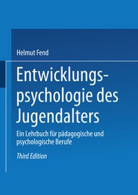 Abbildung von: Entwicklungspsychologie des Jugendalters - VS Verlag für Sozialwissenschaften