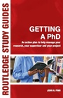 Cover: Getting a PhD - Routledge
