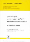 Cover: Eriugena, al-Kudi, Nikolaus von Kues - Wissenschaftliche Verlagsgesellschaft