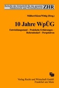 Cover: 10 Jahre Wp&Uuml;G - Fachmedien Recht und Wirtschaft