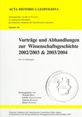 Cover: Vortr&auml;ge und Abhandlungen zur Wissenschaftsgeschichte 2002/2003 & 2003/2004 - Wissenschaftliche Verlagsgesellschaft
