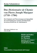 Cover: Das Dictionnaire de Chymie von Pierre Joseph Macquer - Wissenschaftliche Verlagsgesellschaft