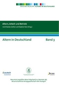 Cover: Altern, Arbeit und Betrieb - Wissenschaftliche Verlagsgesellschaft