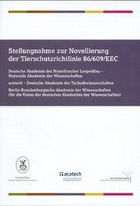 Abbildung von: Stellungnahme zur Novellierung der Tierschutzrichtlinie 86/609/EEC - Wissenschaftliche Verlagsgesellschaft