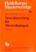 Cover: Verwaltervertrag f&uuml;r Mietwohnungen - Fachmedien Recht und Wirtschaft