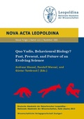 Cover: Quo Vadis, Behavioural Biology? Past, Present, and Future of an Evolving Science - Wissenschaftliche Verlagsgesellschaft
