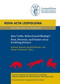 Abbildung von: Quo Vadis, Behavioural Biology? Past, Present, and Future of an Evolving Science - Wissenschaftliche Verlagsgesellschaft