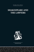 Cover: Shakespeare and the Lawyers - Routledge